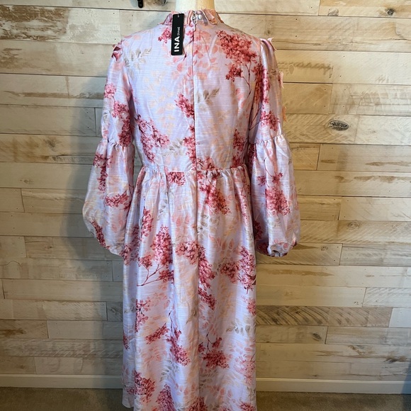 NWT INA size L pink butterfly midi dress - Picture 5 of 13